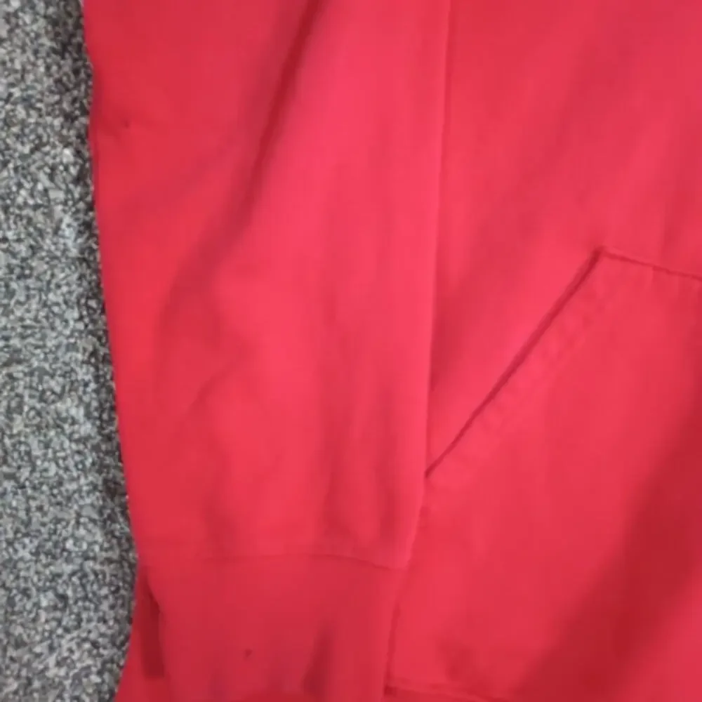 The North Face Red White Big Logo Hoodie Mens Medium Pullover Drawstring Cotton